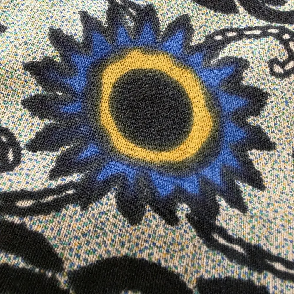100% Cotton India Bohemian Celtic Floral Multicolor Tapestry Tablecloth 101x67
